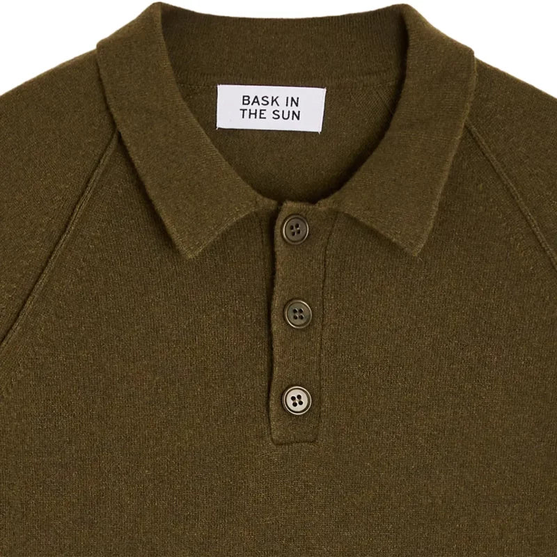 Polo en maille Olive AUSTIN Bask in the sun