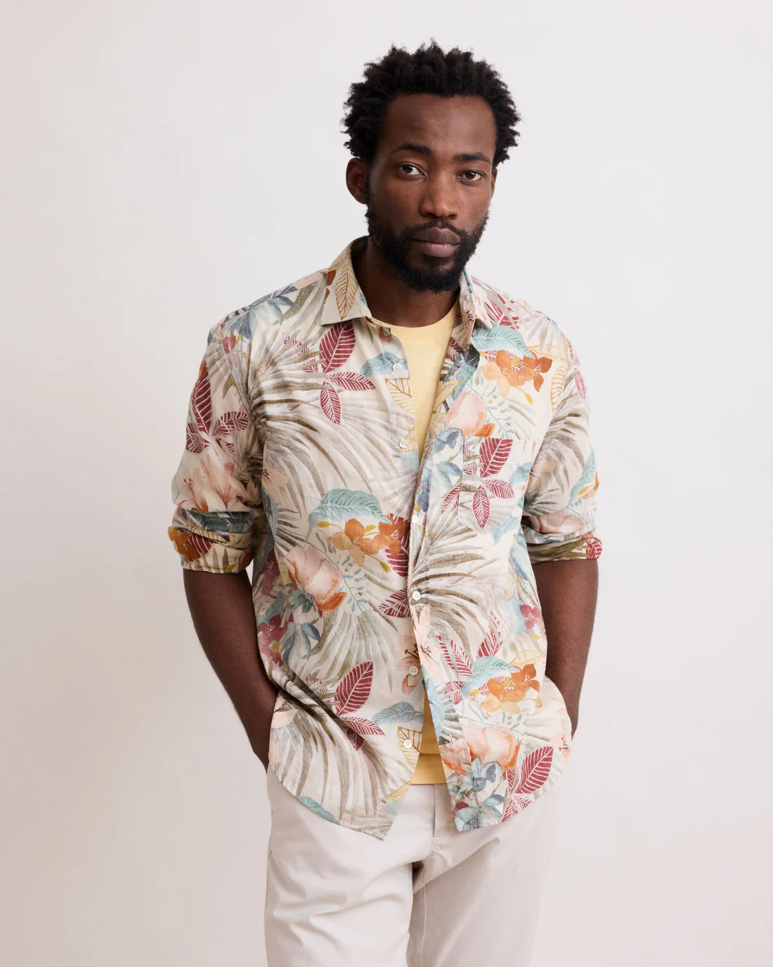 Chemise Homme Paul en Coton Imprimé "Tropical" Hartford