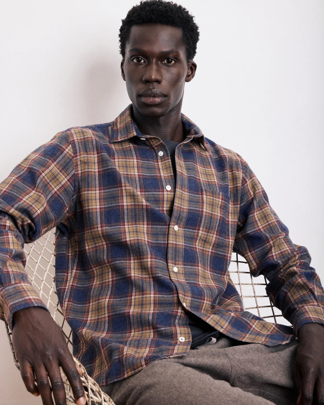 Chemise Homme en Coton Brossé Hartford