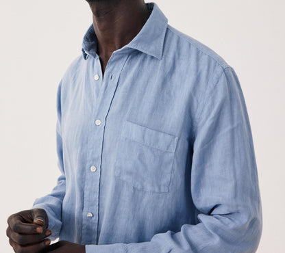 Chemise en Lin Paul Pat Hartford  bleu ciel