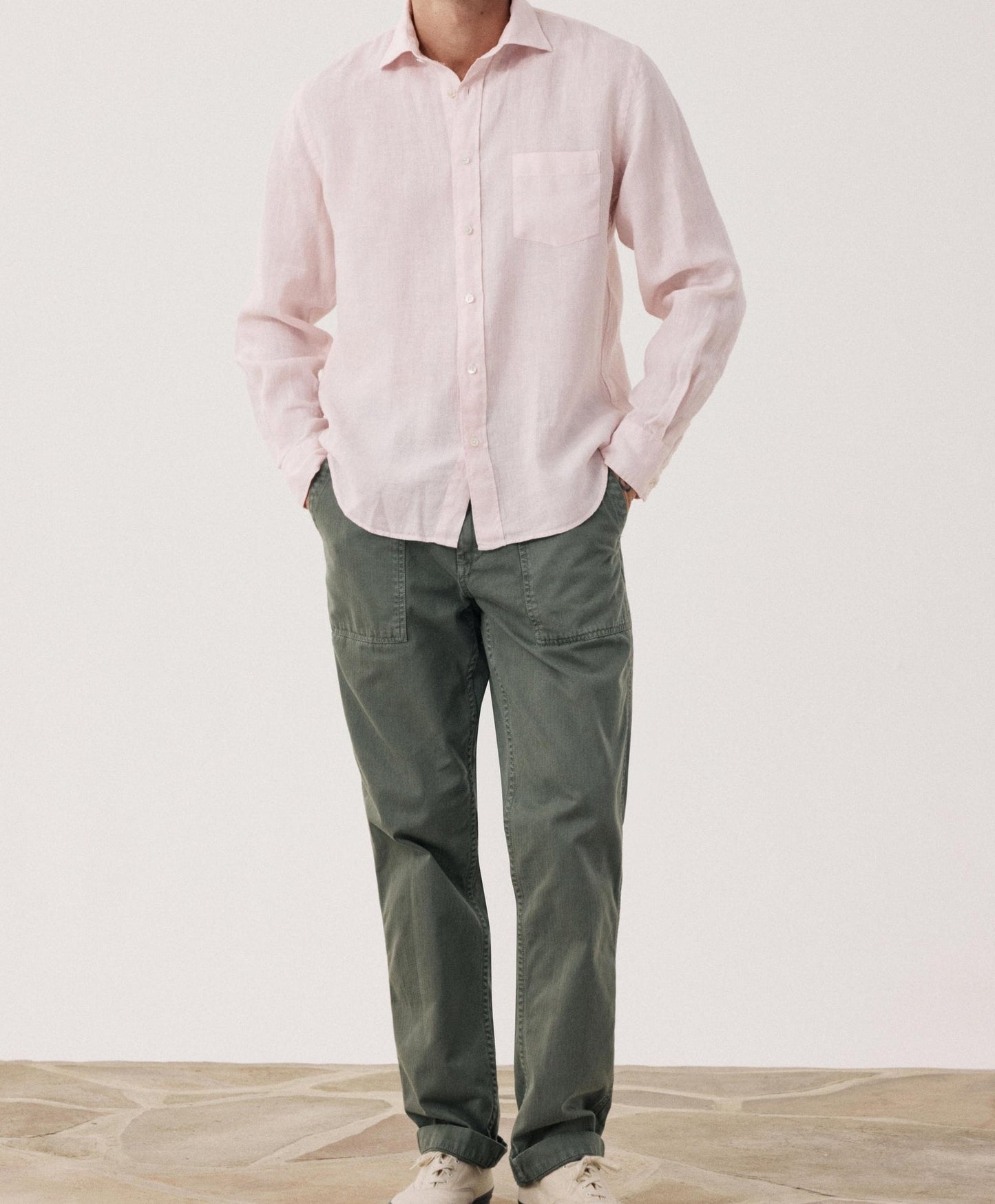 Chemise en Lin Paul Pat Hartford  rose