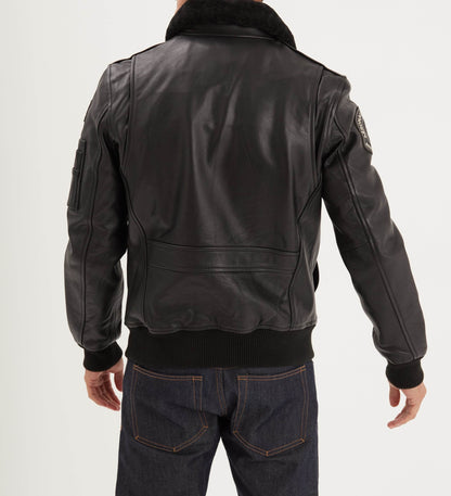 Blouson en cuir Aéronautique Navale – Aéro-Design Collection