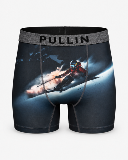 Boxer FASHION2 Moonlight Pullin homme imprimé skieur en montagne vue de face