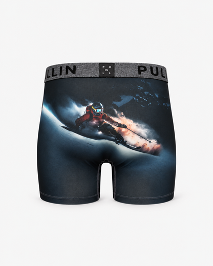 Boxer FASHION2 Moonlight Pullin imprimé ski nocturne vue de dos