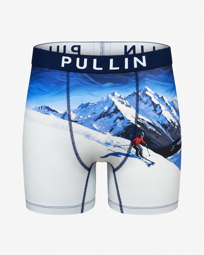 Boxer FASHION2 Pullin imprimé montagne et ski vue de face