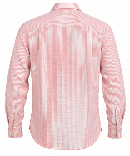 Chemise Hartford en lin rayé rose