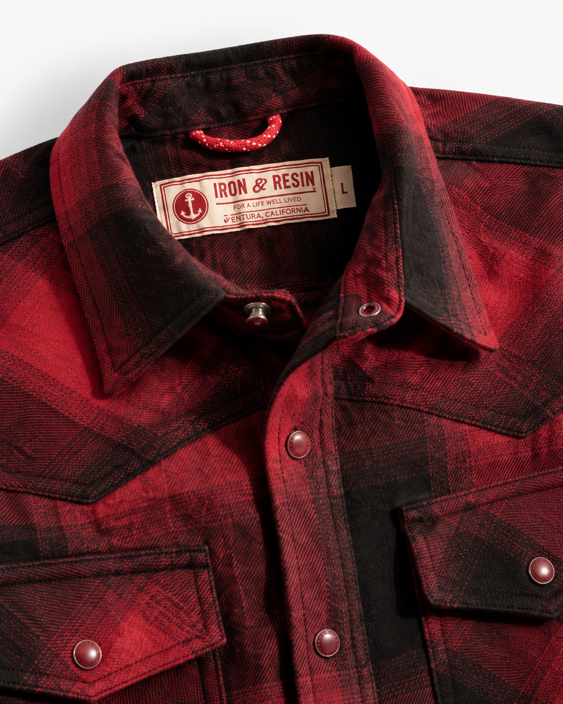 Chemise Somis Rouge & Noire – Iron & Resin