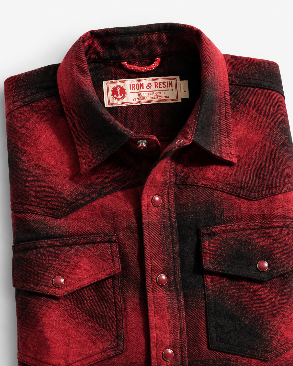 Chemise Somis Rouge & Noire – Iron & Resin