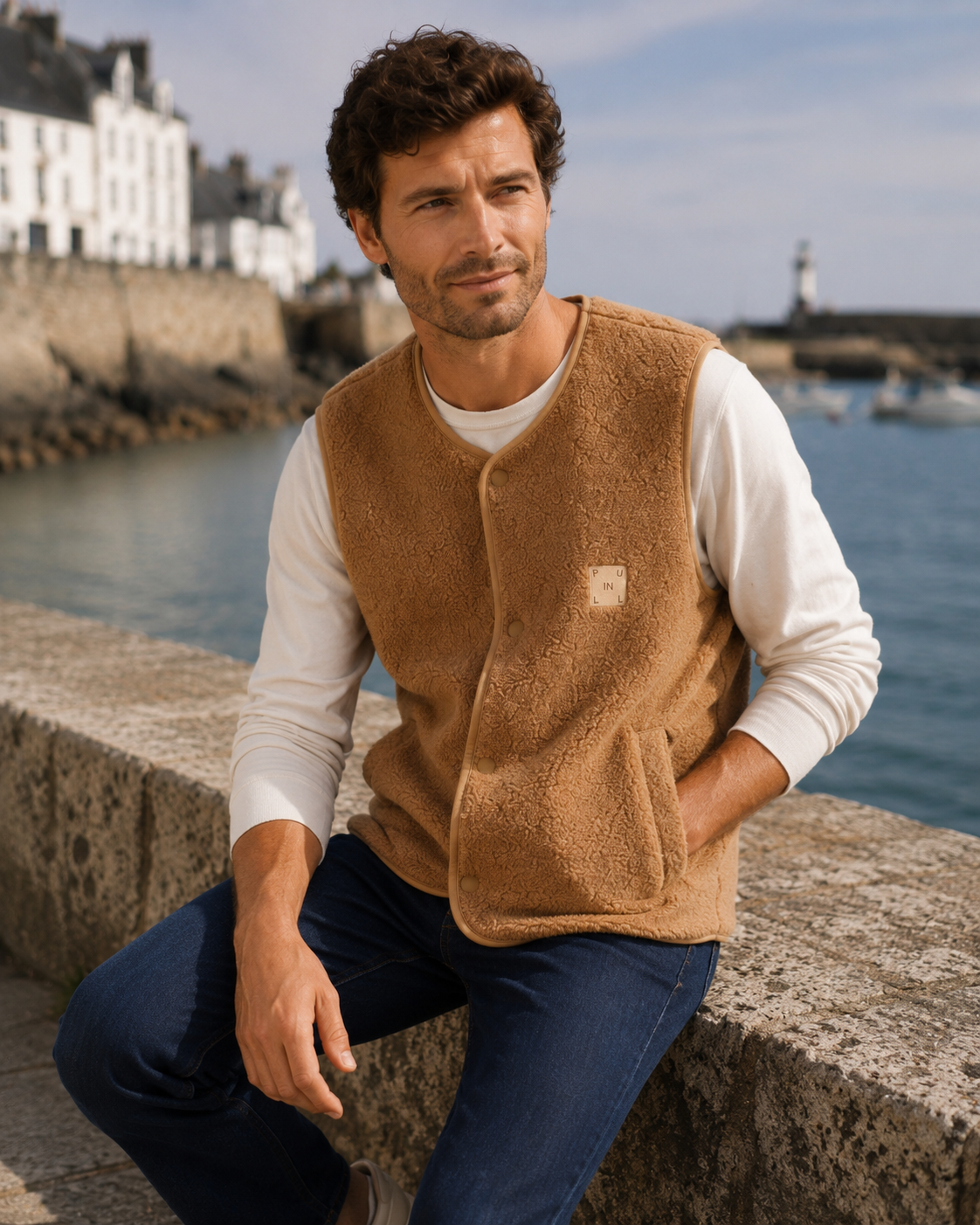 Gilet sans manches Pullin Jasper Sand – Beige