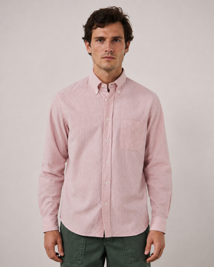 Chemise Hartford Pitt Oxford – Rayée rose