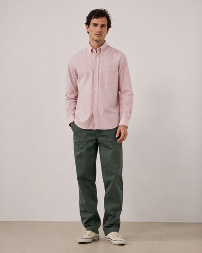 Chemise Hartford Pitt Oxford – Rayée rose