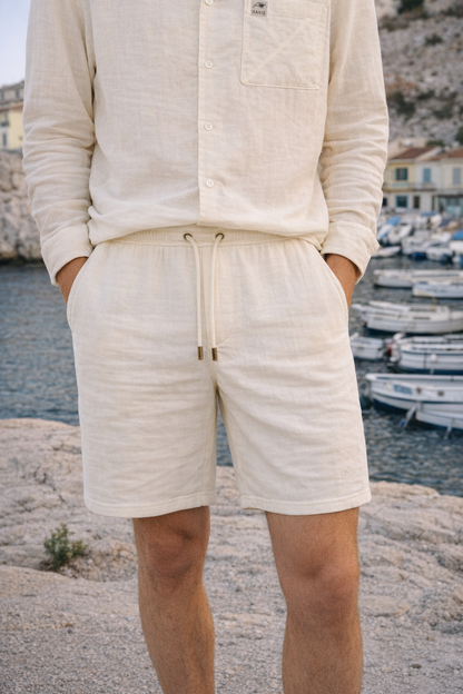 Short en gaze de coton KULTE Off white