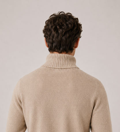 Pull col roulé Seamless en laine mérinos extrafine gris – Hartford