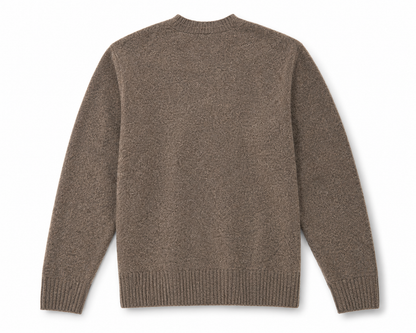 Pull Homme Col V en Laine Marron Chiné Seamless Vee – Hartford
