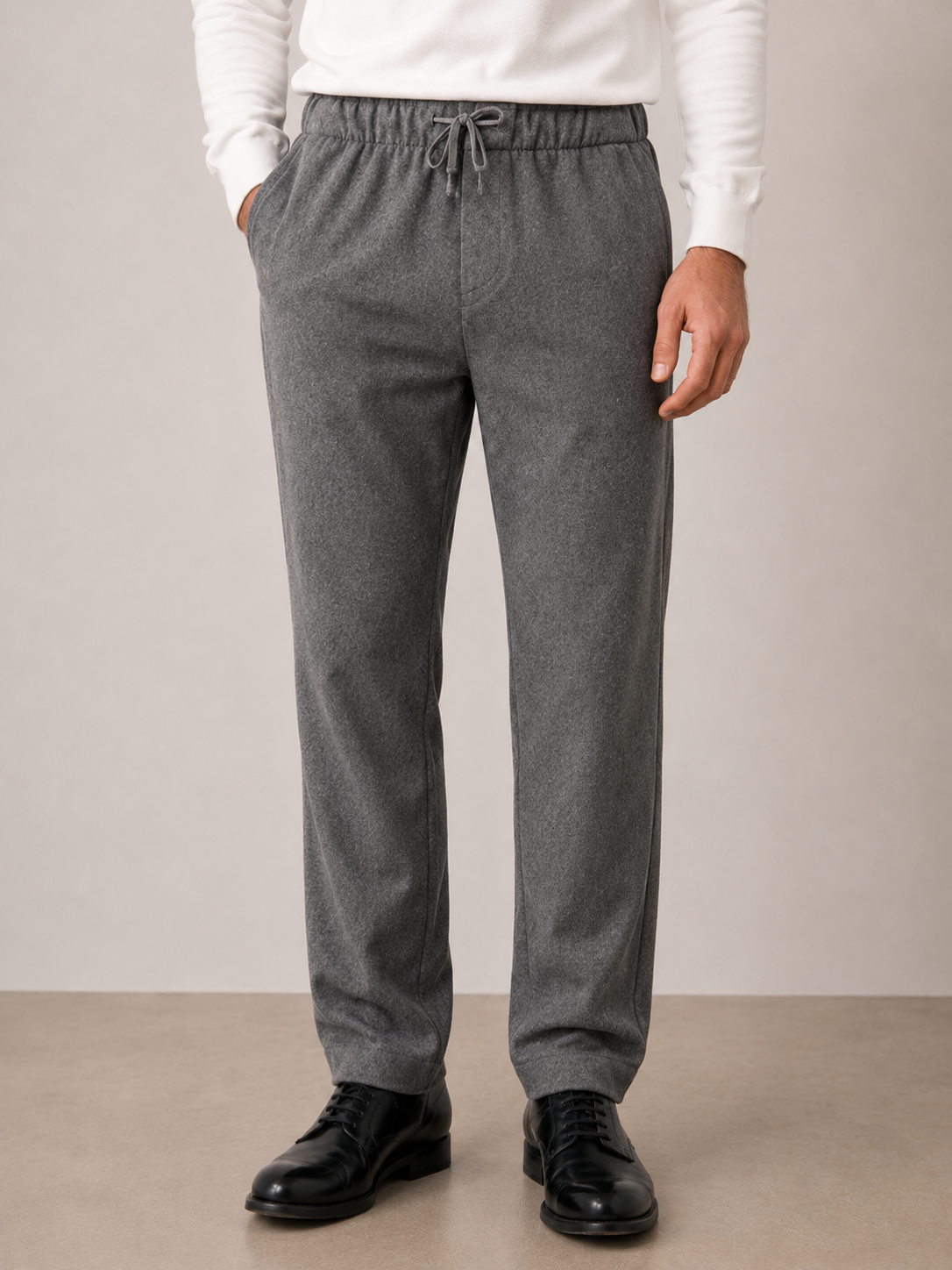 Pantalon Homme en Flanelle de Laine Bleu gris Joggy – Hartford