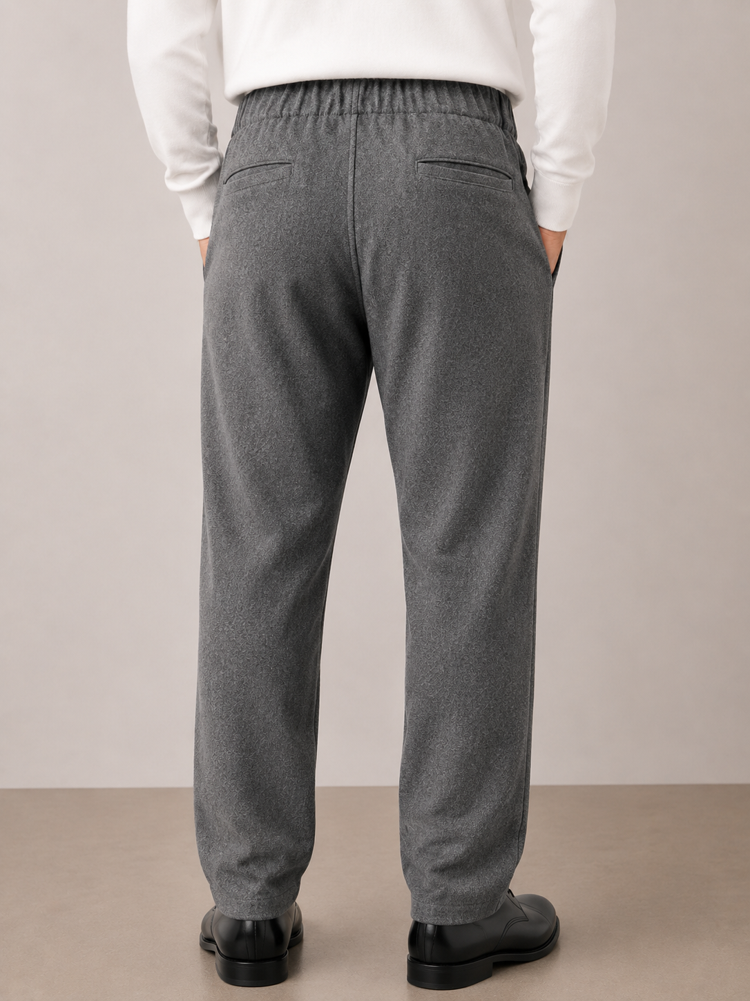 Pantalon Homme en Flanelle de Laine Bleu gris Joggy – Hartford