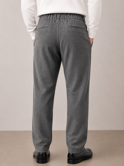 Pantalon Homme en Flanelle de Laine Bleu gris Joggy – Hartford