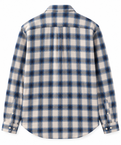 Chemise Homme en Flanelle à Carreaux Bleus PAUL – Hartford
