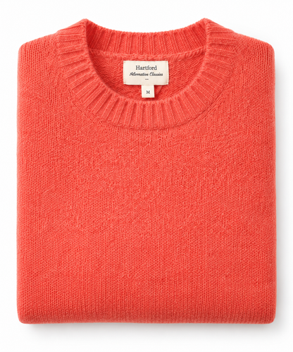 Pull Homme en Laine Shetland Corail – Hartford