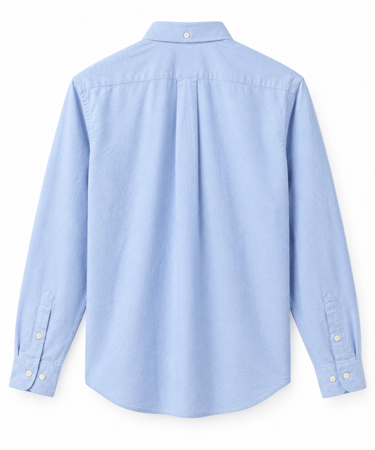 Chemise Homme Oxford de Coton Brossé Bleu Ciel PITT – Hartford
