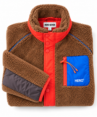 Veste RICHMOND Sherpa Marron – Hero Seven
