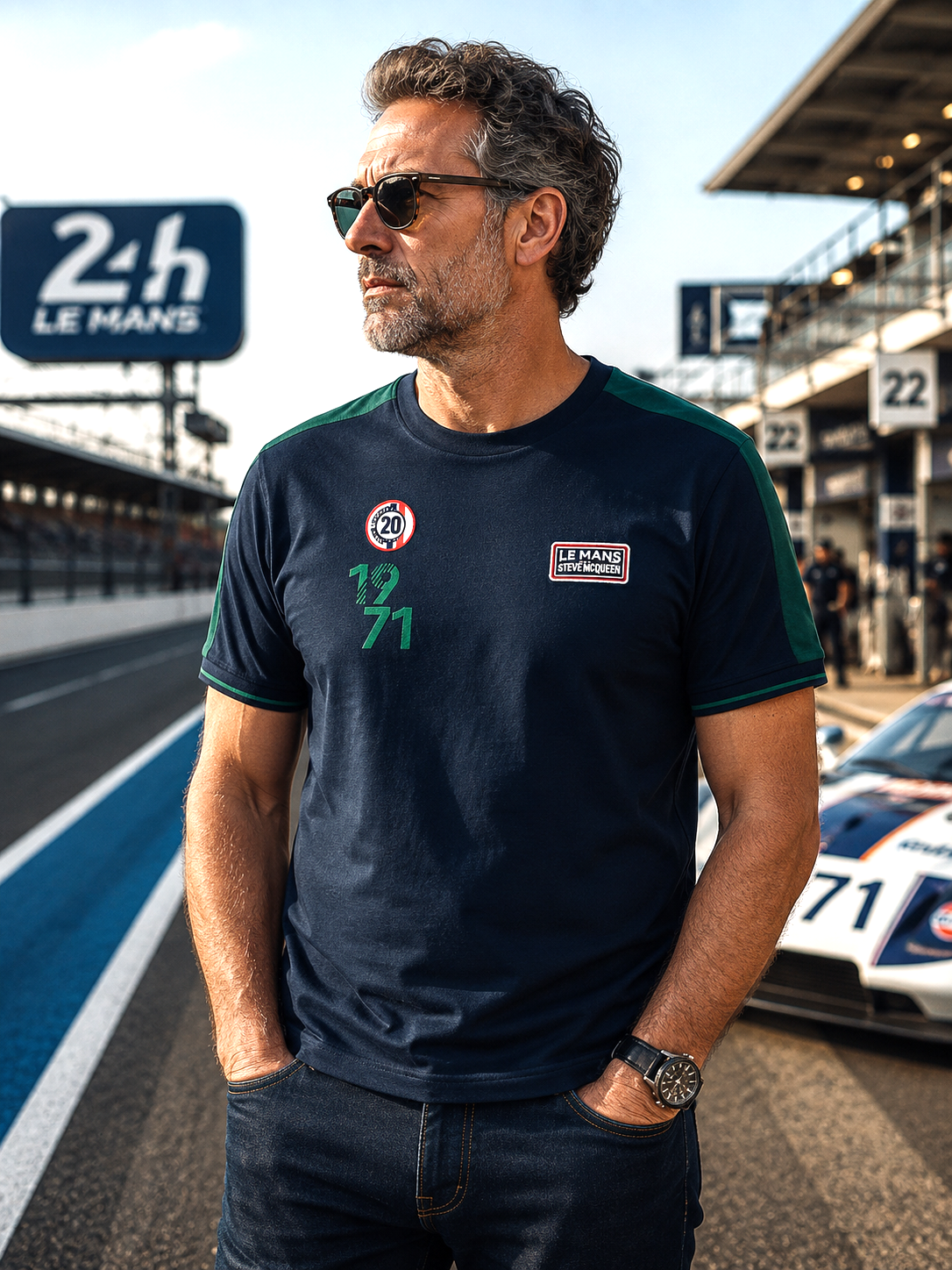 Tee shirt Retro fall Steve MCQUEEN x Le Mans