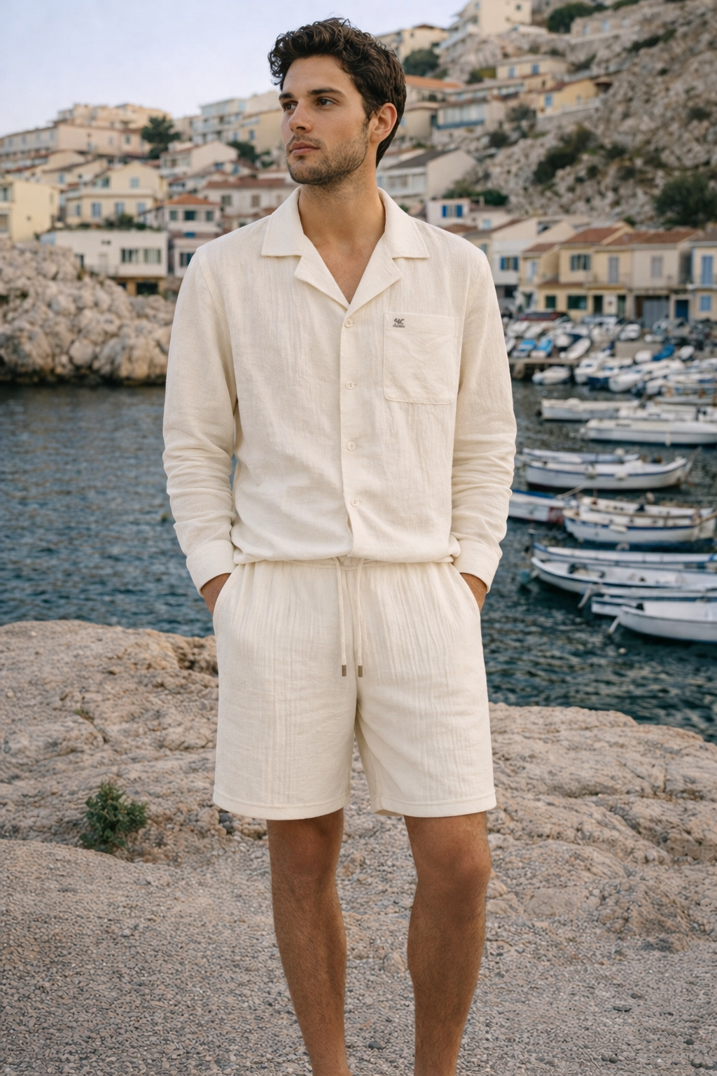 Short en gaze de coton KULTE Off white