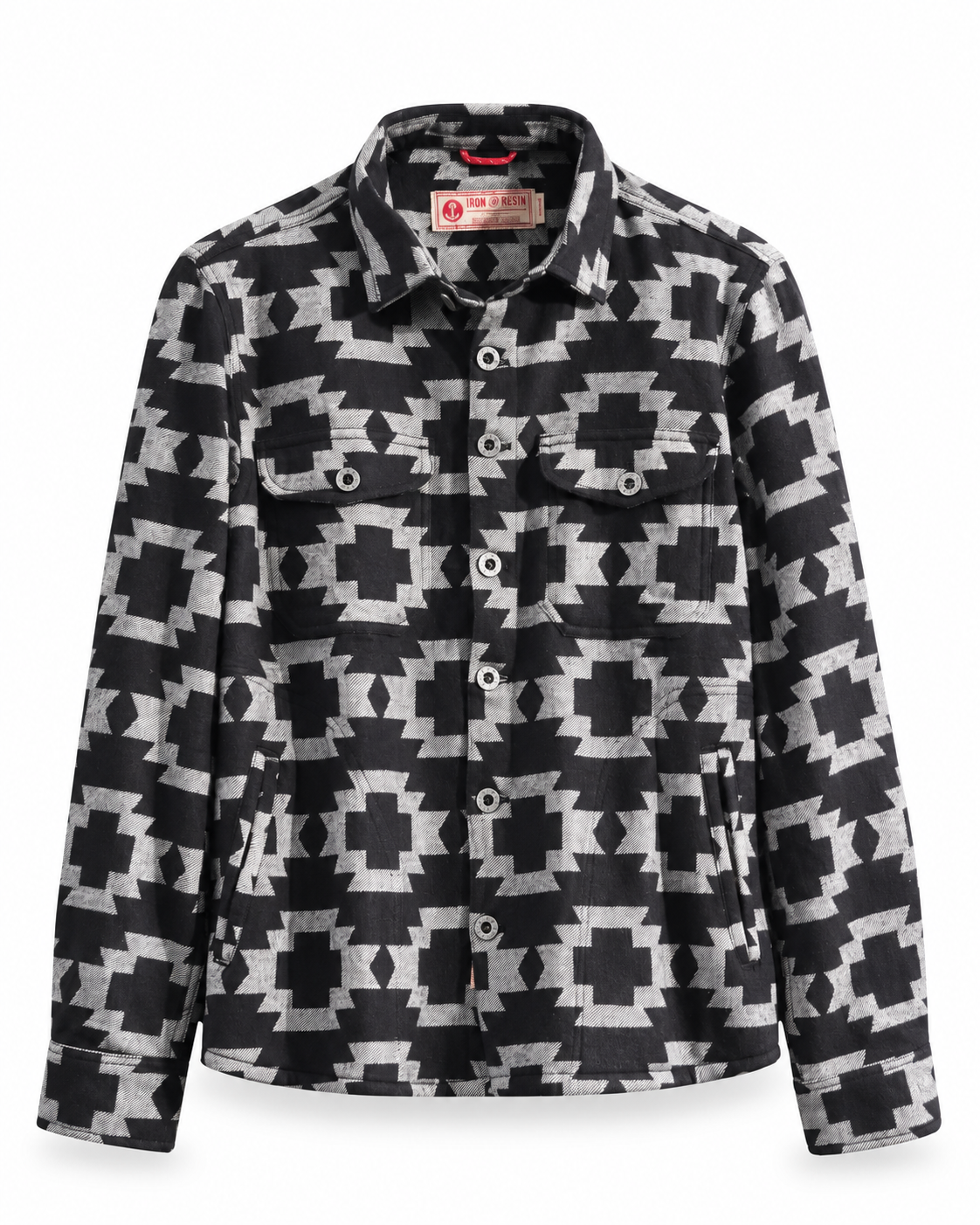 Chemise Masterson Black Iron & Resin en coton Jacquard vue de face