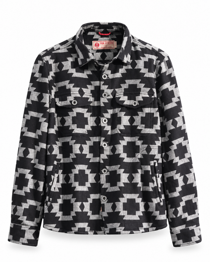 Chemise Masterson Black Iron & Resin en coton Jacquard vue de face