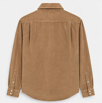 Chemise Paul Pat Hartford camel en velours côtelé fin vue de dos