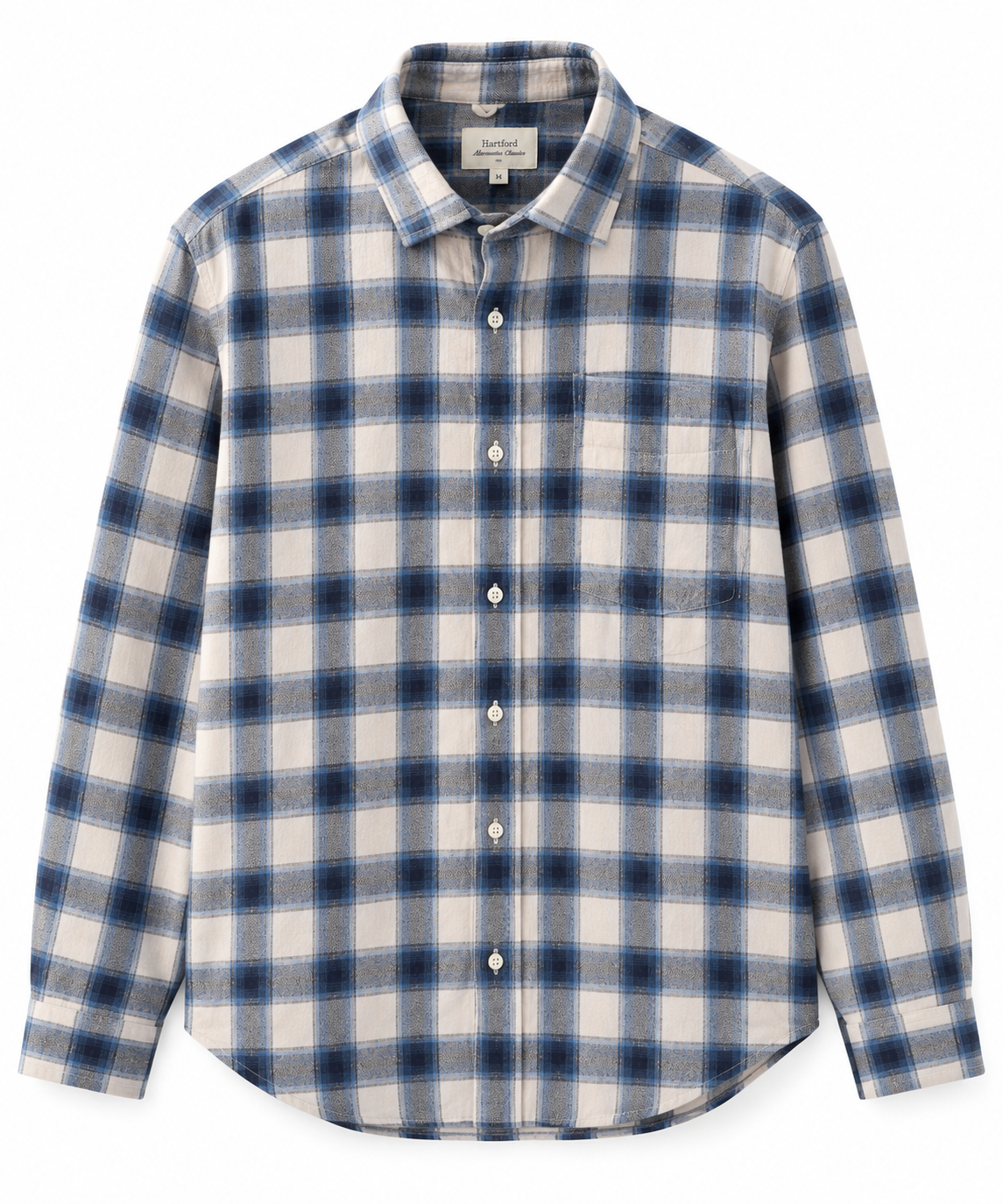 Chemise Homme en Flanelle à Carreaux Bleus PAUL – Hartford