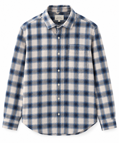 Chemise Homme en Flanelle à Carreaux Bleus PAUL – Hartford
