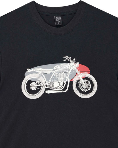 Tee shirt Drovers dog tee Deus ex Machina black