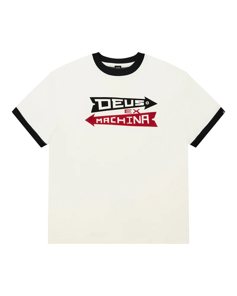 Tee shirt Arrows ringer tee Deus ex Machina blanc