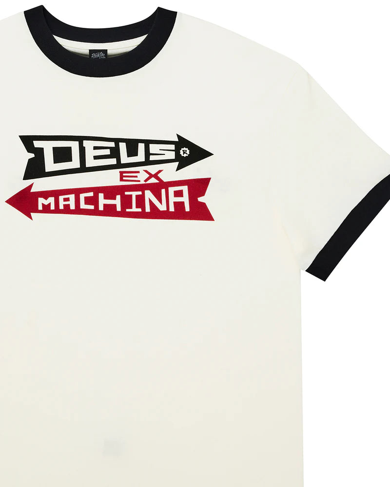 Tee shirt Arrows ringer tee Deus ex Machina blanc