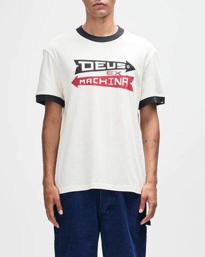 Tee shirt Arrows ringer tee Deus ex Machina blanc