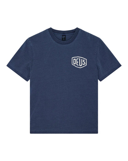 Tee shirt Shield garment dyed Deus ex Machina Navy