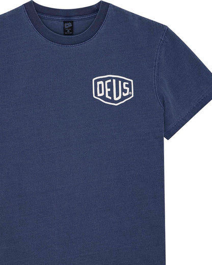 Tee shirt Shield garment dyed Deus ex Machina Navy