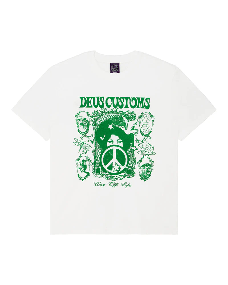 Tee shirt Mother-earth tee Deus ex Machina blanc