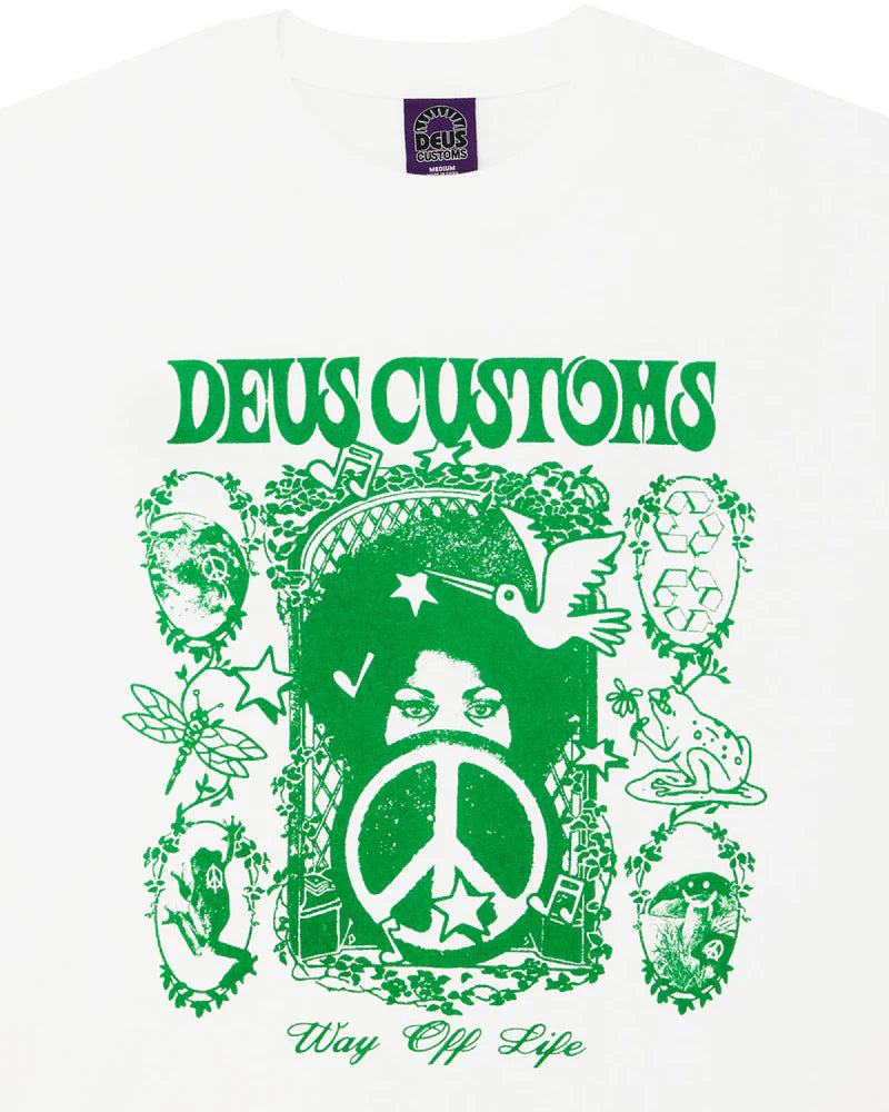 Tee shirt Mother-earth tee Deus ex Machina blanc