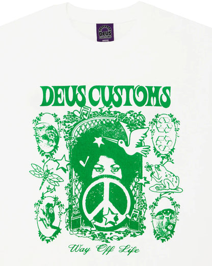 Tee shirt Mother-earth tee Deus ex Machina blanc