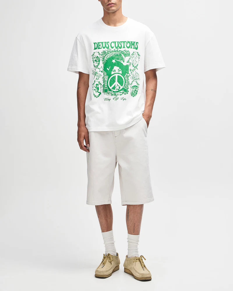 Tee shirt Mother-earth tee Deus ex Machina blanc
