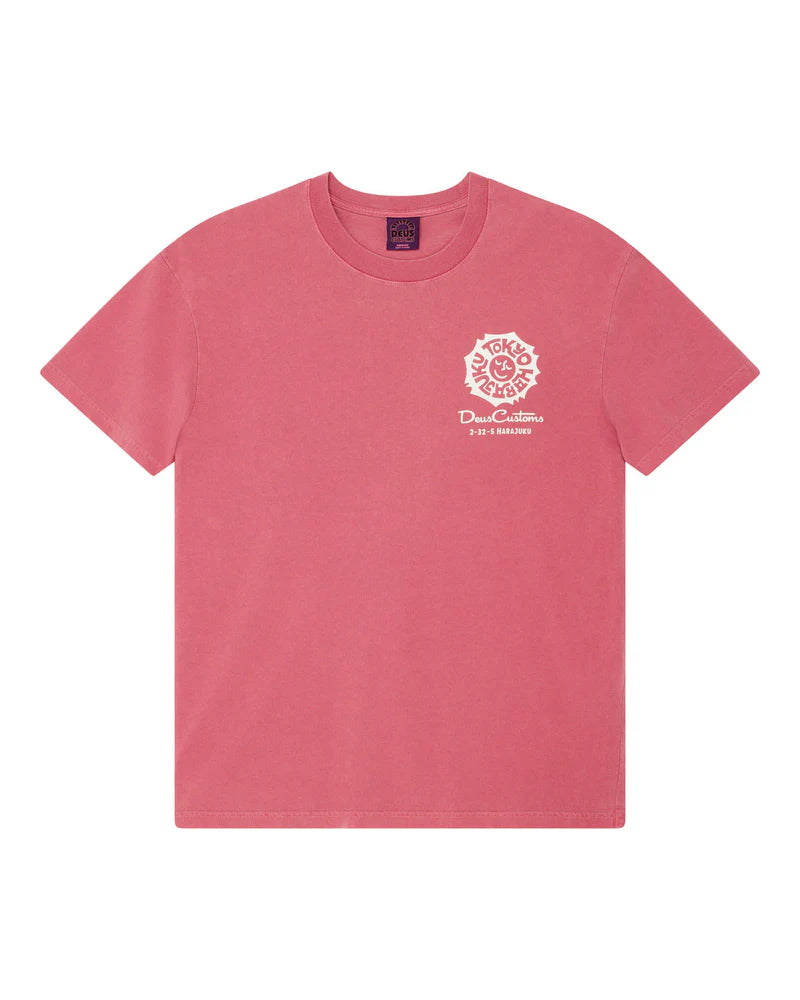 Tee shirt Tokyo Address tee Deus ex Machina red melon