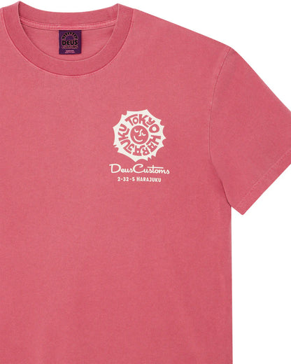 Tee shirt Tokyo Address tee Deus ex Machina red melon
