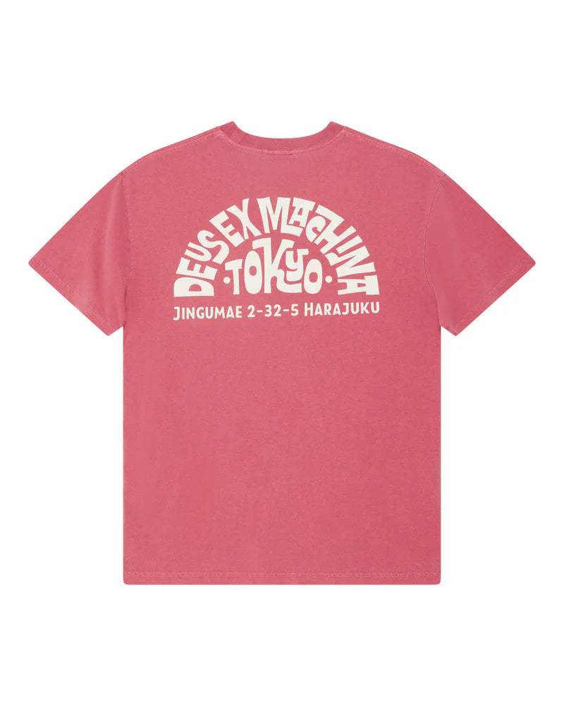 Tee shirt Tokyo Address tee Deus ex Machina red melon