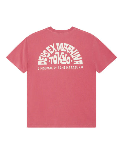 Tee shirt Tokyo Address tee Deus ex Machina red melon