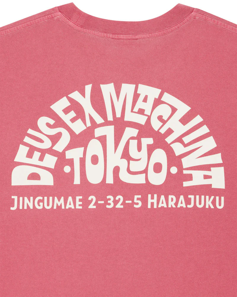 Tee shirt Tokyo Address tee Deus ex Machina red melon