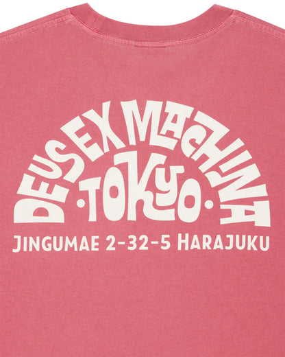 Tee shirt Tokyo Address tee Deus ex Machina red melon