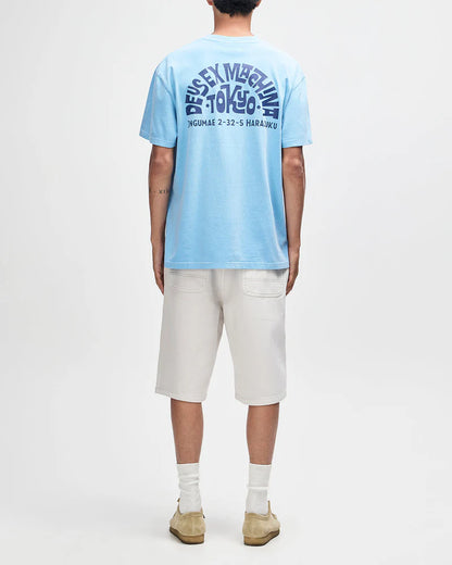 Tee shirt Tokyo Address tee Deus ex Machina bleu ciel