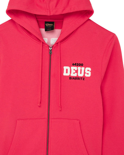 Sweat Hoodie Buck Up Zip Deus ex Machina Melon red